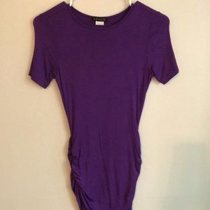 Purple t-shirt style long dress (NWOT)